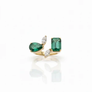 Kaleidoscope Emerald Ring
