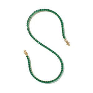 Kaleidoscope Emerald Tennis Necklace