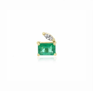 Detachable Persian Turquoise with Emeralds and Diamonds Earrings